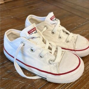 Converse Kids White and Red Sneakers